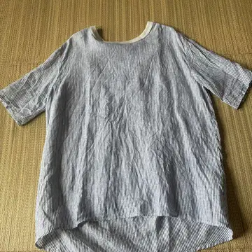 maillot 린넨 스트라이프 반팔 셔츠 사이즈 1