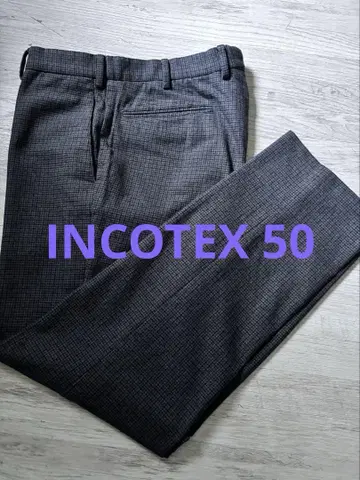 INCOTEX 50 건클럽 체크 플란넬 트라우저