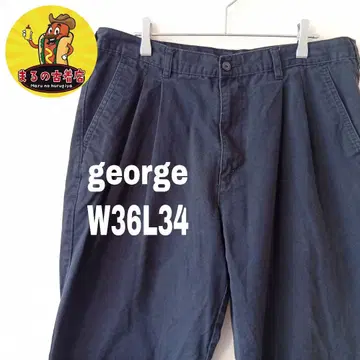 USA 구제 의류 george 치노 팬츠 W36 L34 블랙