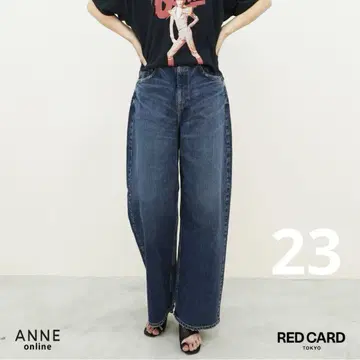 새상품 REDCARD 레드카드 커브 배기 데님