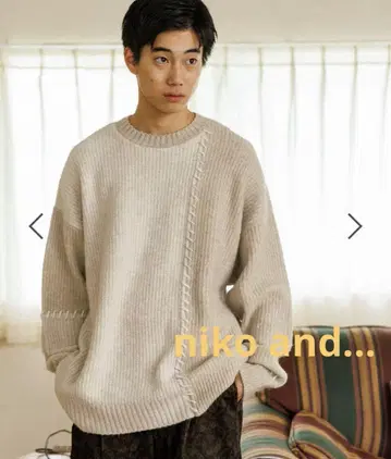 가리가리 스티치 니트 풀오버