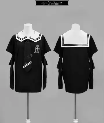 딤모아르 고딕 세일러 셔츠 [ Black ] L