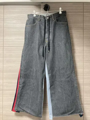 FACETASM JERSEY MERGING DENIM PANTS