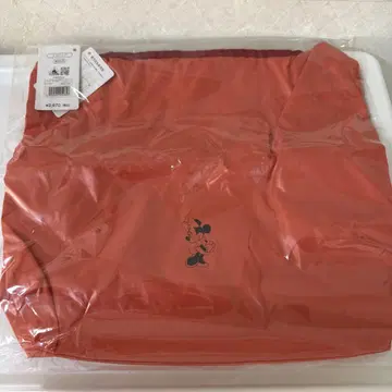 미키 프린트 에코백 오렌지