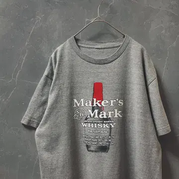 메이커스 마크 T셔츠 그레이 위스키 기업
