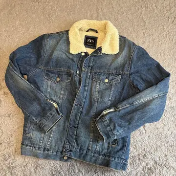 ZARA 보아 안감 다크 블루 데님 자켓