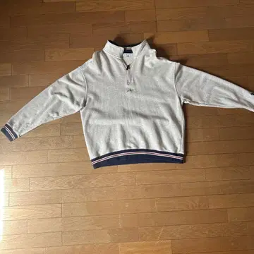 U.S. POLO ASSN. 그레이 하프 지퍼 트레이닝복 L