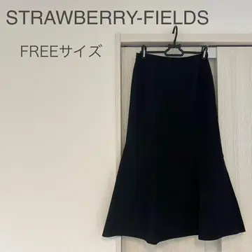 STRAWBERRY FIELDS 플레어 머메이드 스커트 블랙