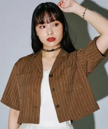 terrace 백지퍼 셔츠 자켓 여성용