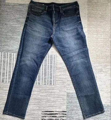 무인양품 남성용 슬림 스키니 데님 다크 블루 86cm