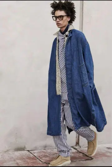 sacai 23SS 데님 x 나일론 코트 23-02998M size3