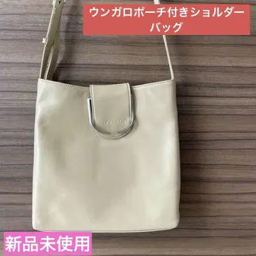 미사용 새상품 소가죽 웅가로 숄더백 파우치 포함