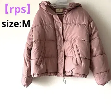 [ rps ] 다운 자켓 M 사이즈 더스티 핑크 후드 부착