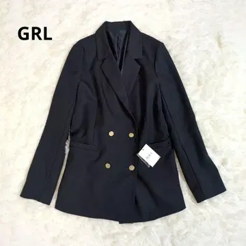 GRL 그레일 더블 자켓 골드 버튼 네이비  새상품