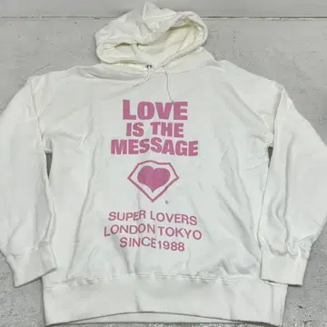 SUPER LOVERS 후드티 XXL 화이트 새상품급 슈퍼러버즈