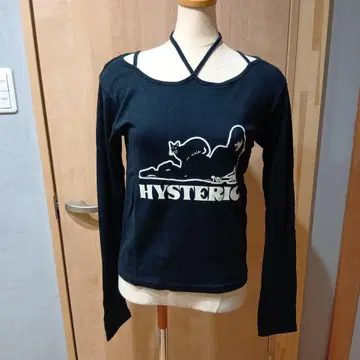 HYSTERIC GLAMOUR 블랙 긴팔 T셔츠