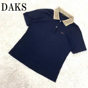 닥스 반팔 피케 셔츠 면 코튼 원 포인트 자수 네이비 12 B28