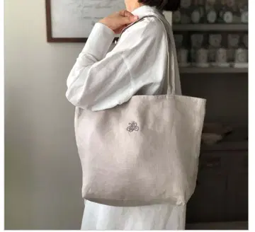 프랑주르 린넨 토트백 로고 새상품