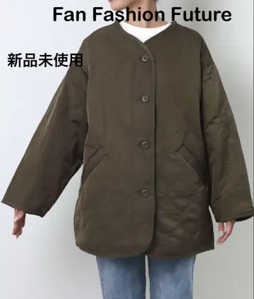 미사용 새상품 카키 브라운 퀼팅 자켓 M
