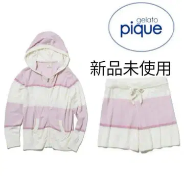 [ 새상품 ] gelato pique 파자마 세트 화이트 핑크 하자품