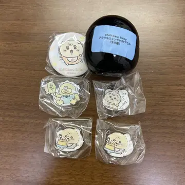 치이카와(먼작귀) Baby 아크릴 스탠드 5점, 캔뱃지 1점