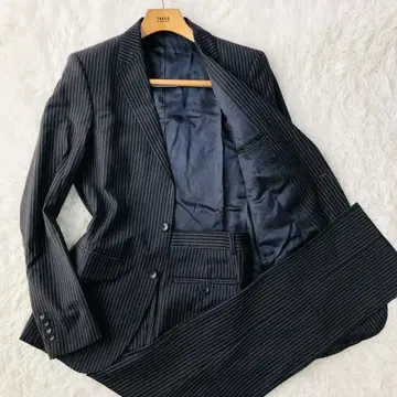 [ 새상품급 ] ZARA MAN 셋업 수트 블랙 스트라이프 울 L 상당