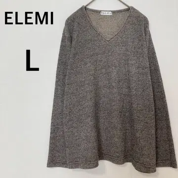 엘레미 ELEMI 긴팔 티셔츠 [ L ] V넥 심플