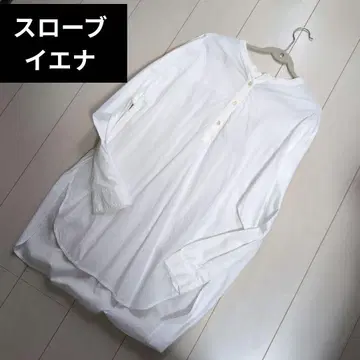 슬로브 이에나 긴팔 셔츠 면 100% 개더 포함