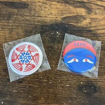 오사카 간사이 엑스포 캔뱃지 2개