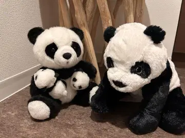 팬더 봉제 인형 세트 대소 2체