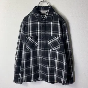 파이브 브라더스 네일 셔츠 M 체크 화이트 블랙 인도산