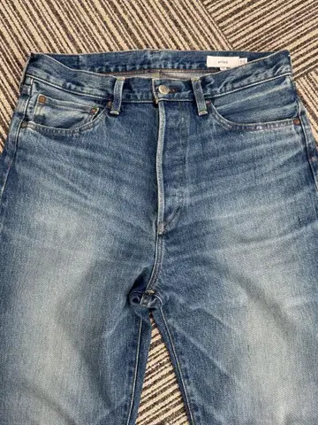 HYKE classic straight 32 used wash blue