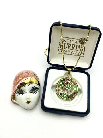 ANTICA MURRINA VENEZIANA 목걸이 925와 브로치 세트