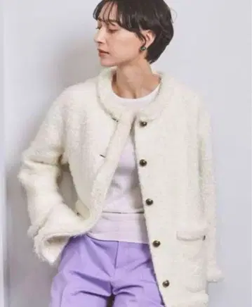 UNITED ARROWS 샤기 트위드 자켓 S 사이즈