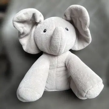 BABY GUND 그레이 코끼리 봉제 인형 말하는 노래 움직이는