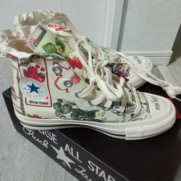 새상품 핑크하우스 CONVERSE 콜라보 하이컷 스니커즈 23cm