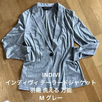 INDIVI 월드사제 사이즈 40 (M) 그레이 색상 여성용 자켓