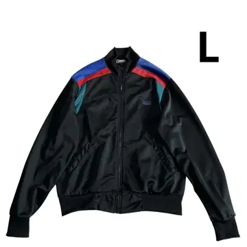 80s 90s TODDI 트랙 자켓 L 블랙 빨간색 파랑 에메랄드 블루