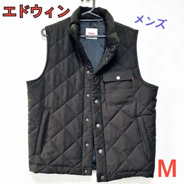 새상품급 에드윈 남성용 다운 베스트 M 블랙