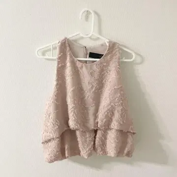 ZARA 자라 프린지 장식 퍼프 상의 M 사이즈