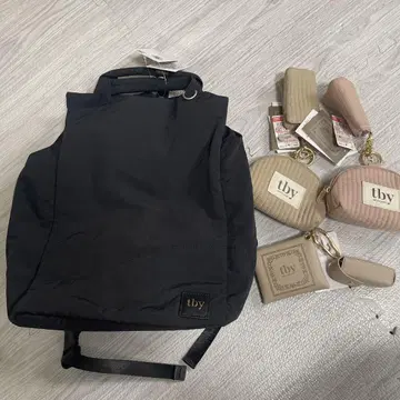 시마무라 yumi tby 블랙 백팩 코인 케이스 세트