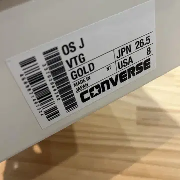 CONVERSE 골드 스니커즈 JPN 26.5