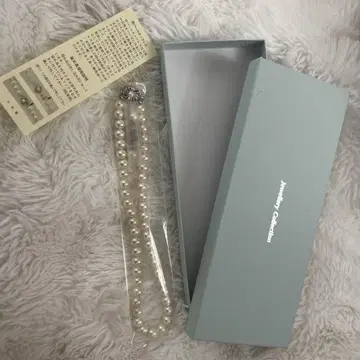 화이트 펄 목걸이 & 귀찌