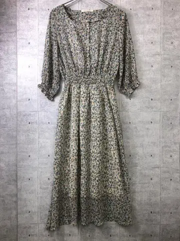 코티지코어 모리걸 구제 의류 Ray Cassin 리버티 패턴 쉬폰 원피스