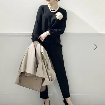 글로벌 워크 스고라쿠 블랙 팬츠 셋업