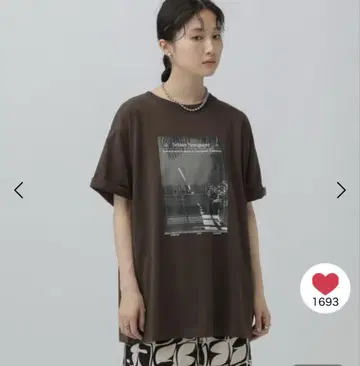 LEPSIM Selmer Newspaper T셔츠 F 브라운
