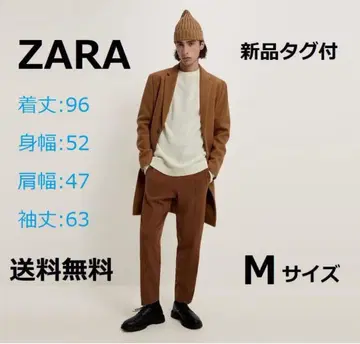 ZARA 컴포트 코트 골든 브라운 M 새상품 체스터 코트