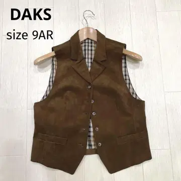 닥스 DAKS 지레 베스트 스웨이드 느낌 체크 사이즈 9AR