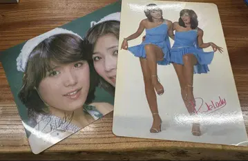 2장 세트! 레어! 쇼와 아이돌 당시 물건 핑크 레이디 책받침