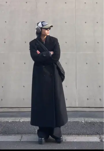 APOZi 블랙 체스터 코트 XL